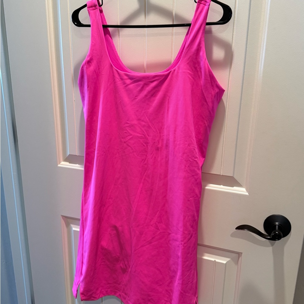 Old Navy Active Powersoft Tank Top Dress in Bright Pink